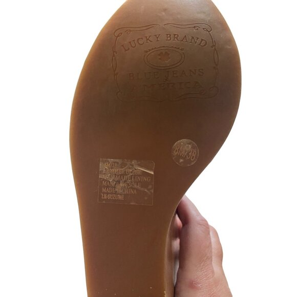 Lucky Brand Wedge Sandals Brown Size 8M - Picture 10 of 12